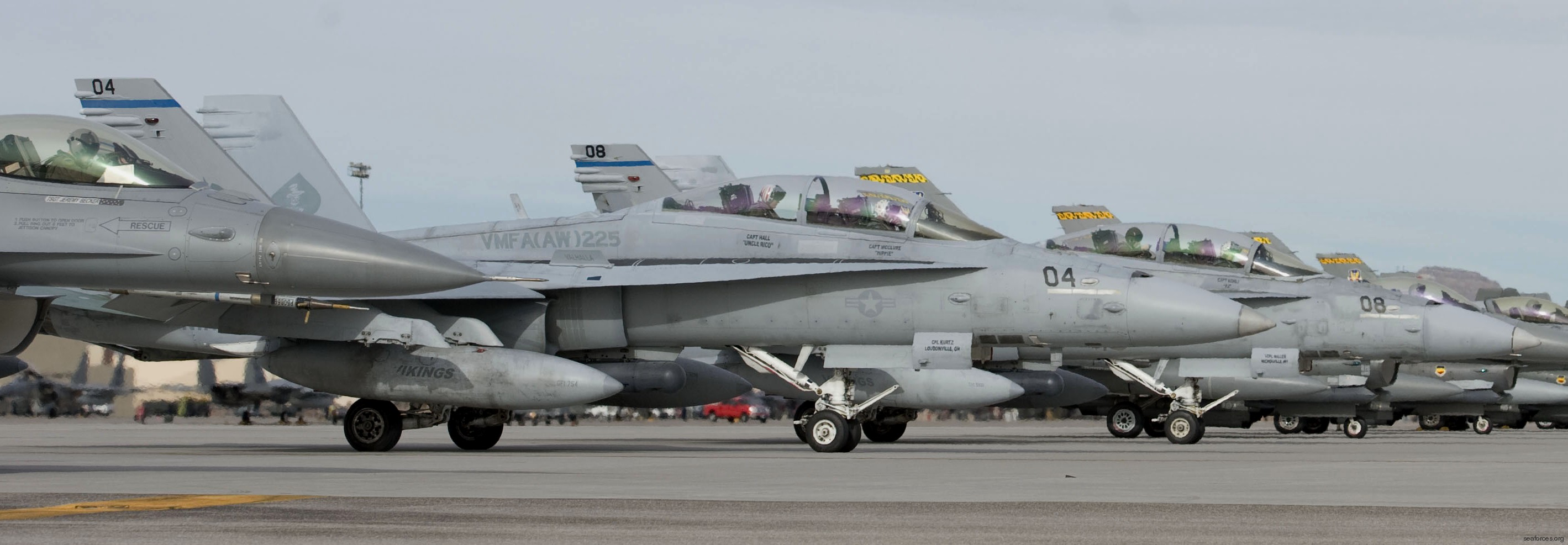 vmfa(aw)-225 vikings marine fighter attack squadron f/a-18d hornet 57 exercise red flag 15-1 nellis afb nevada