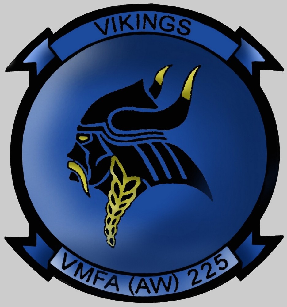 vmfa(aw)-225 vikings insignia crest patch badge marine fighter attack squadron usmc 02x