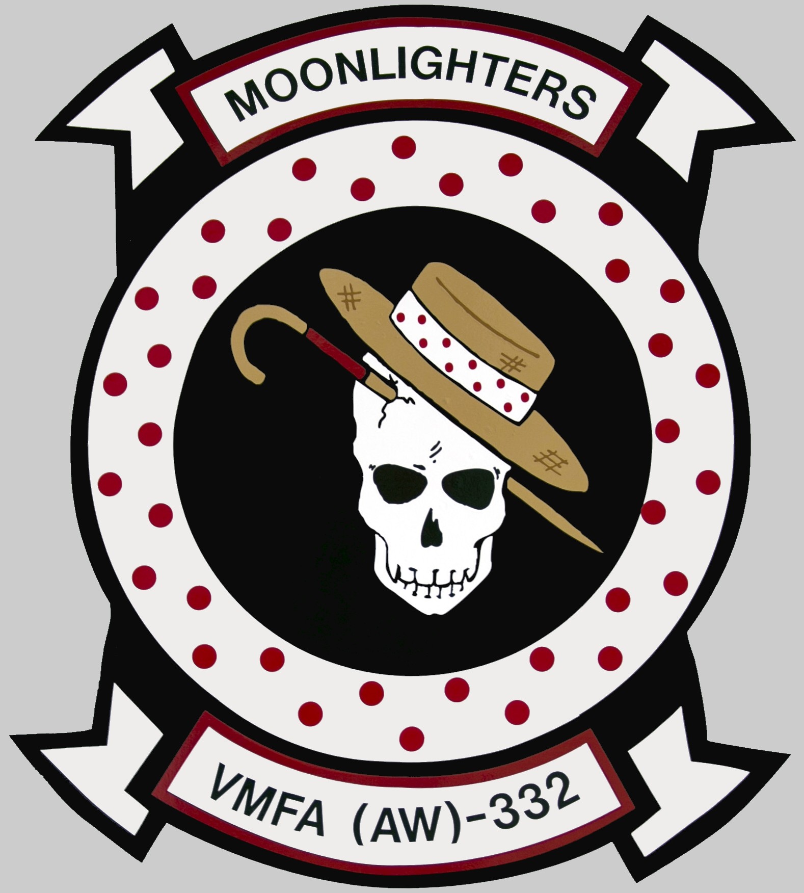 vmfa(aw)-332 moonlighters insignia crest patch badge marine fighter attack squadron all-weather usmc 02c