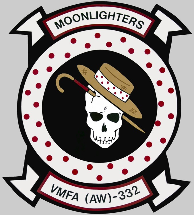 vmfa(aw)-332 moonlighters insignia crest patch badge marine fighter attack squadron all-weather usmc 02x