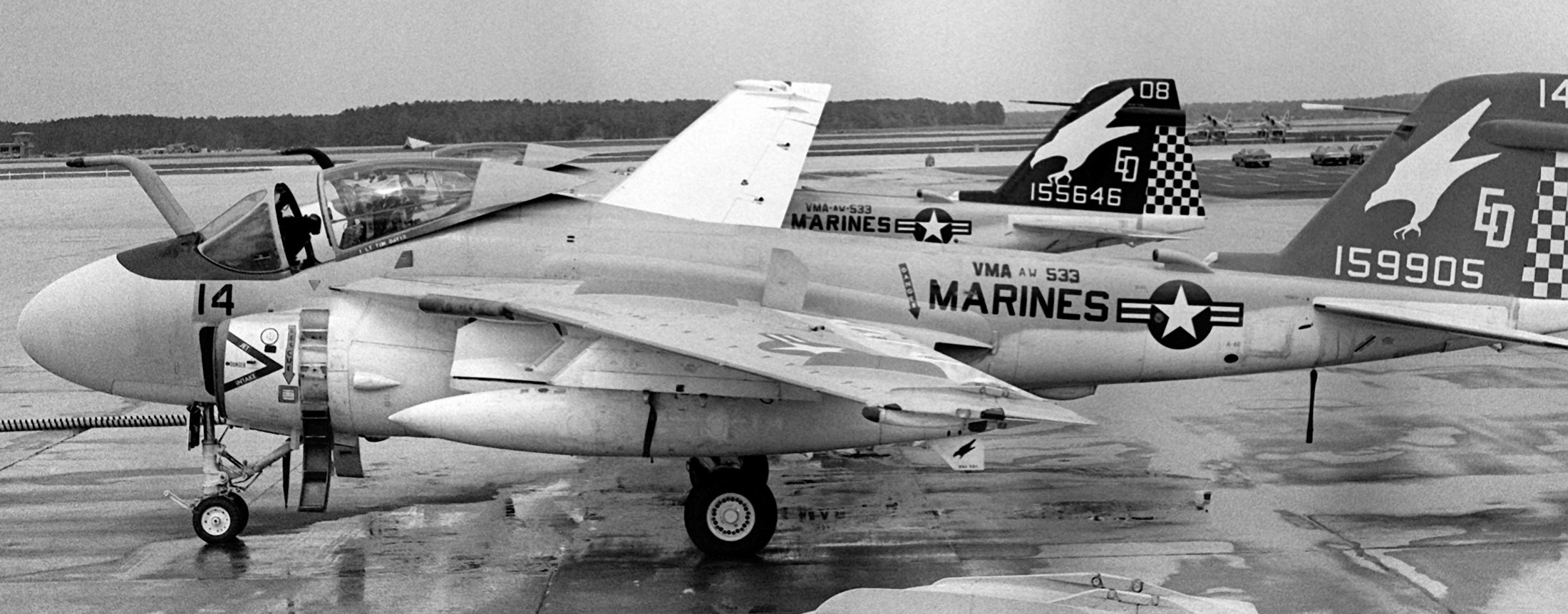 vma(aw)-533 hawks marine attack squadron all weather usmc a-6e intruder 05 mcas cherry point north carolina