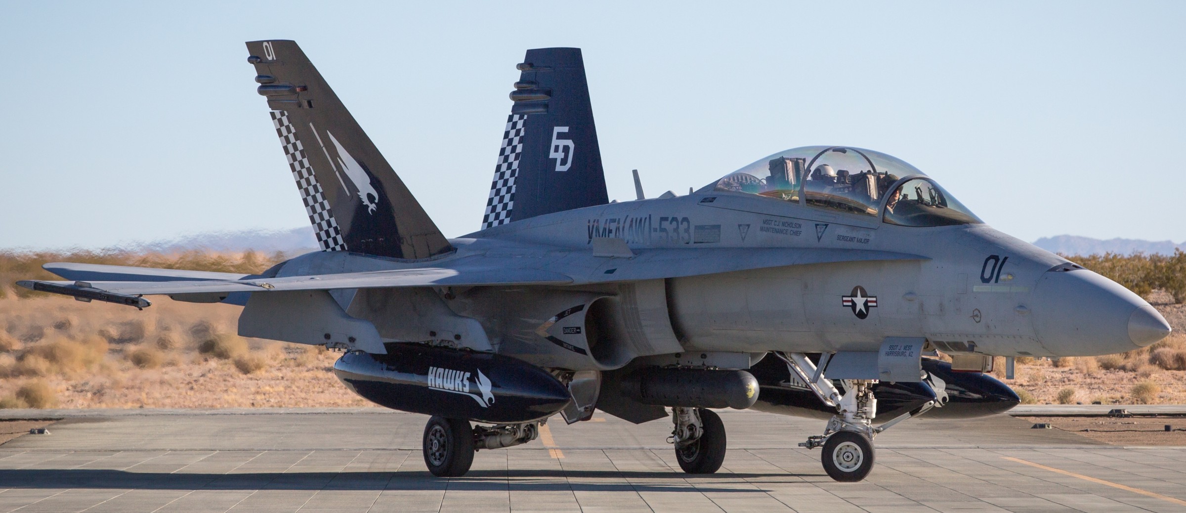 vmfa(aw)-533 hawks marine fighter attack squadron usmc f/a-18d hornet 68x mcas beaufort south carolina