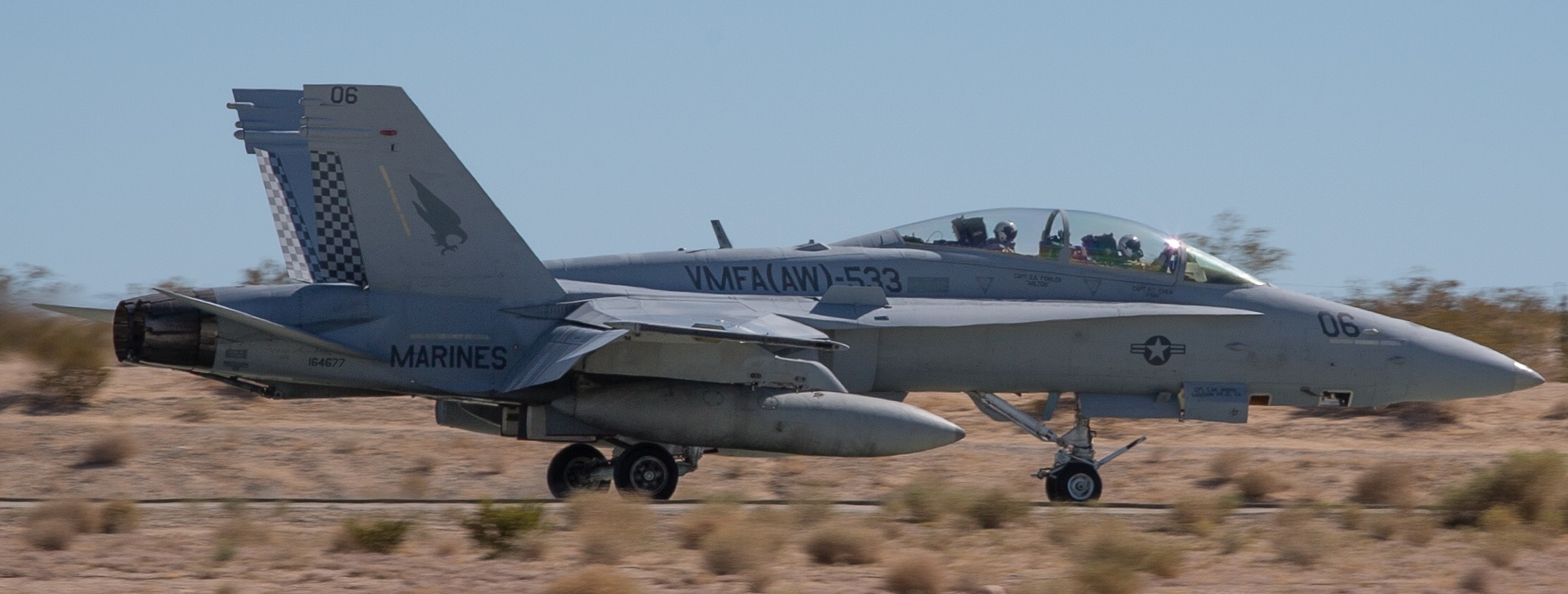 vmfa(aw)-533 hawks marine fighter attack squadron usmc f/a-18d hornet 76