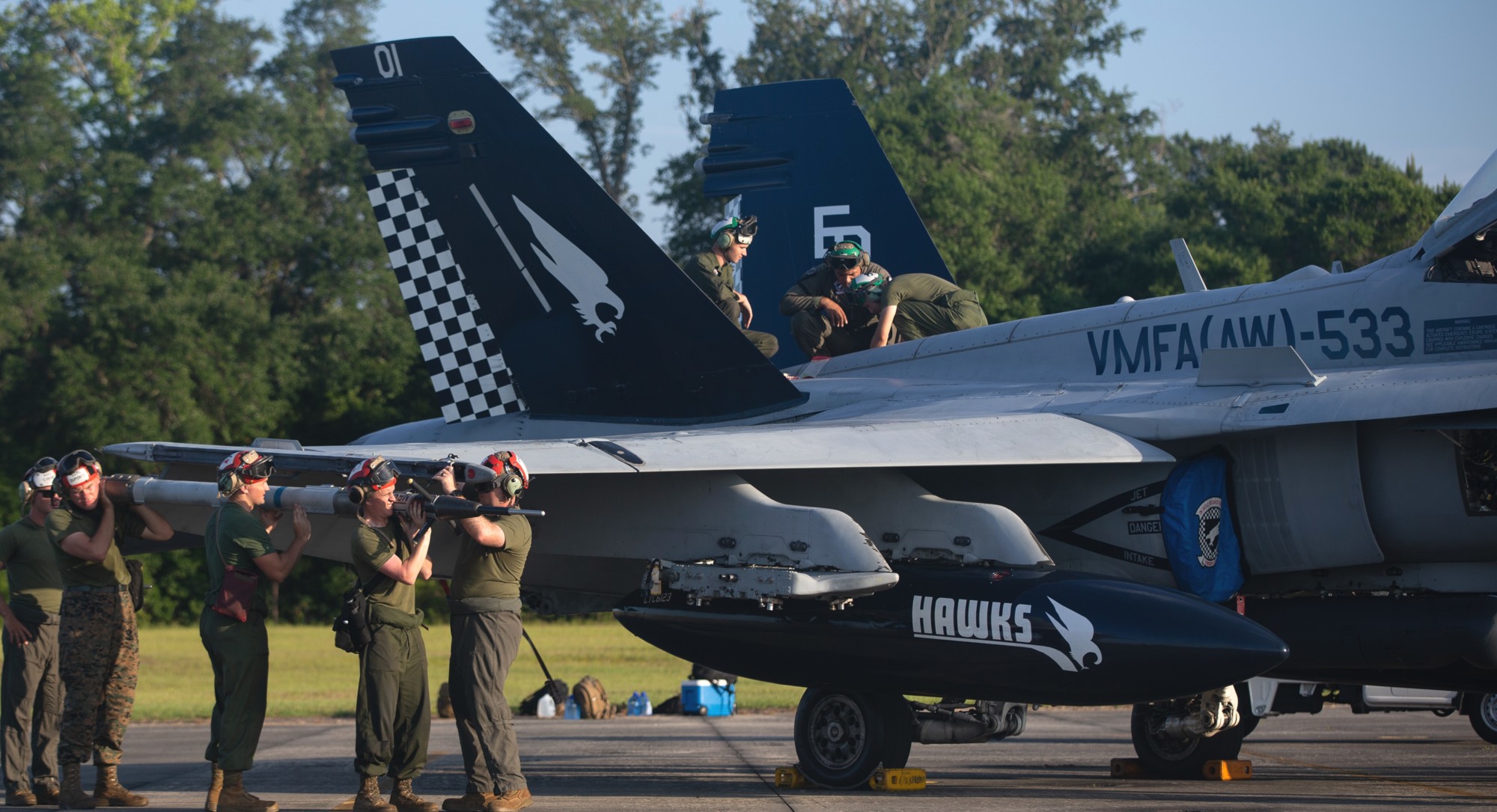 vmfa(aw)-533 hawks marine fighter attack squadron usmc f/a-18d hornet 87 mcas beaufort south carolina