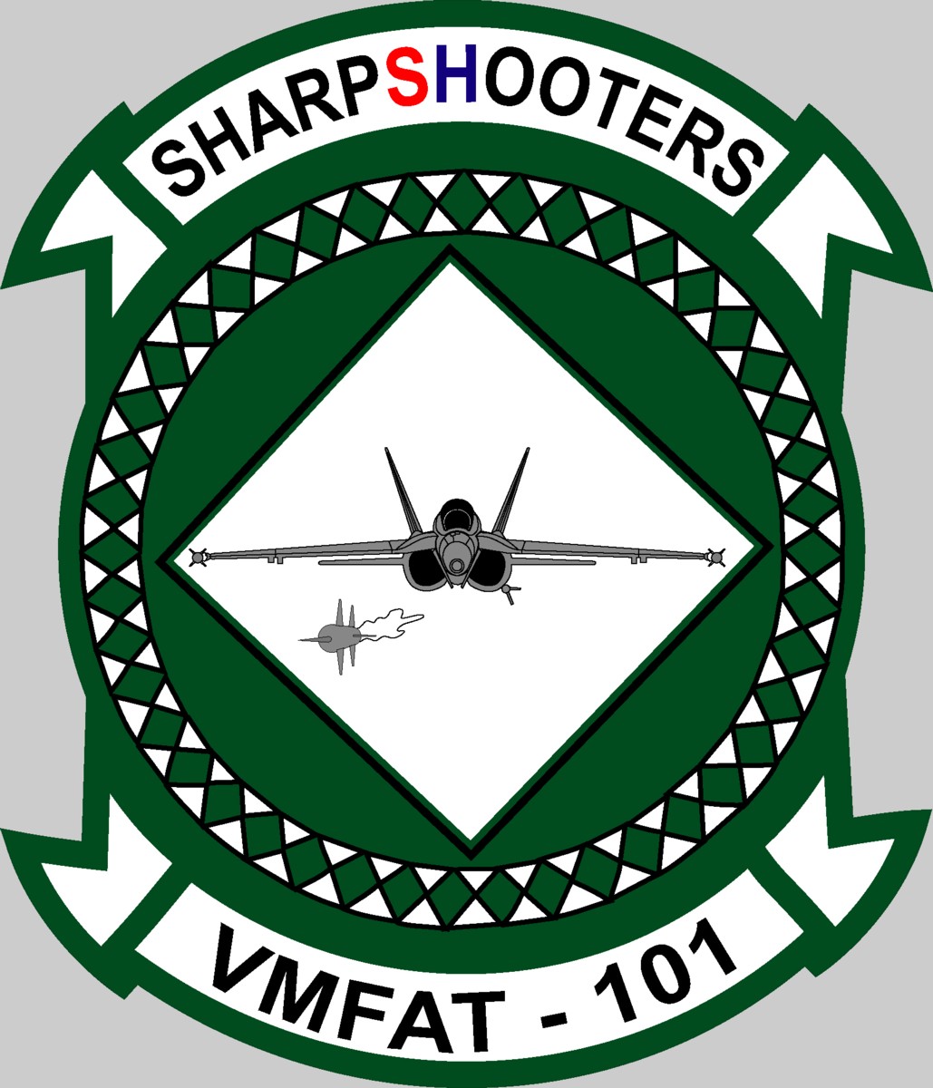 vmfat-101 sharpshooters insignia crest patch badge marine fighter attack training squadron usmc 02x