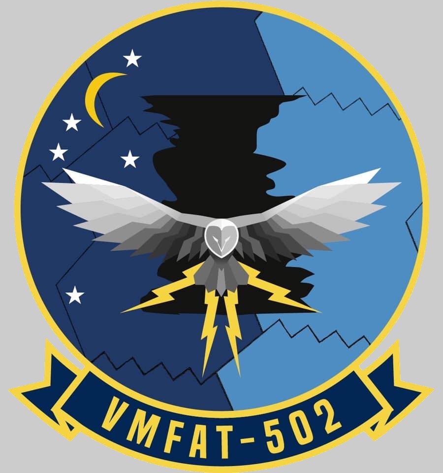 vmfat-502 flying nightmares insignia crest patch badge marine fighter attack training squadron usmc f-35b lightning ii 02x