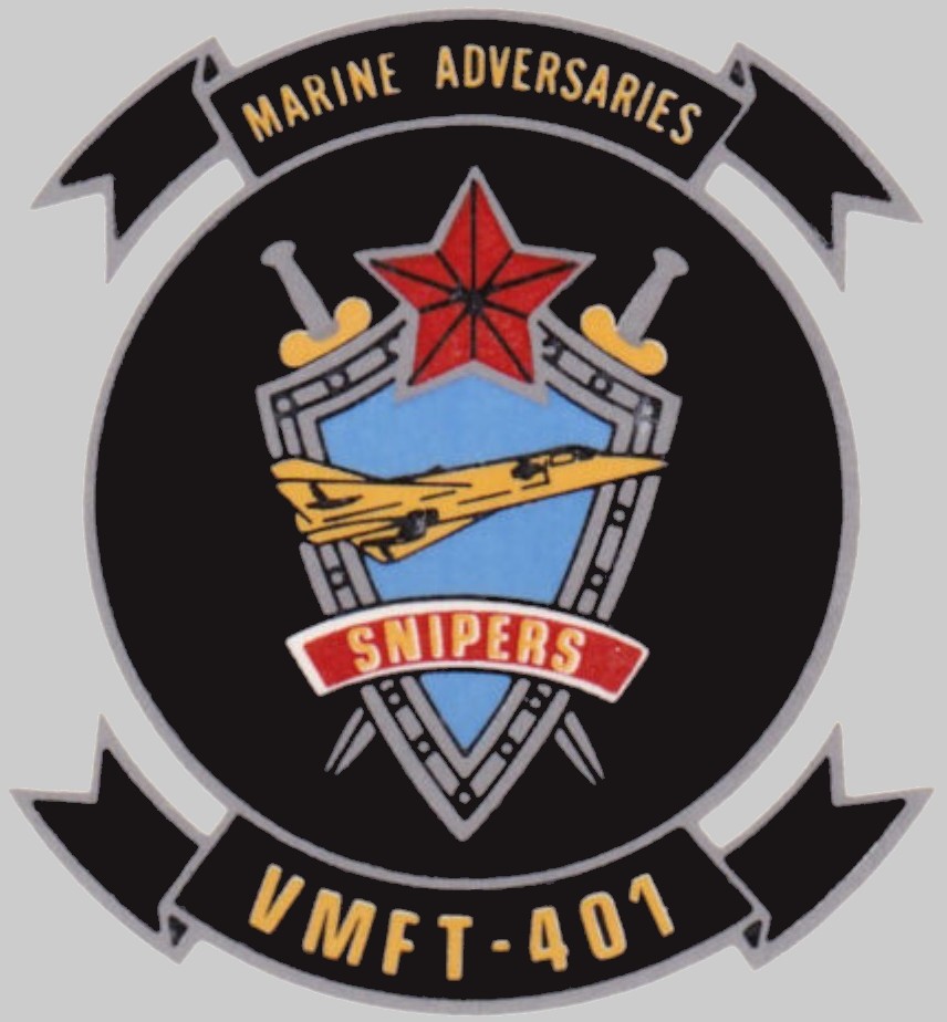 vmft-401 snipers insignia crest patch badge marine fighter training squadron usmc adversary mcas yuma 02x