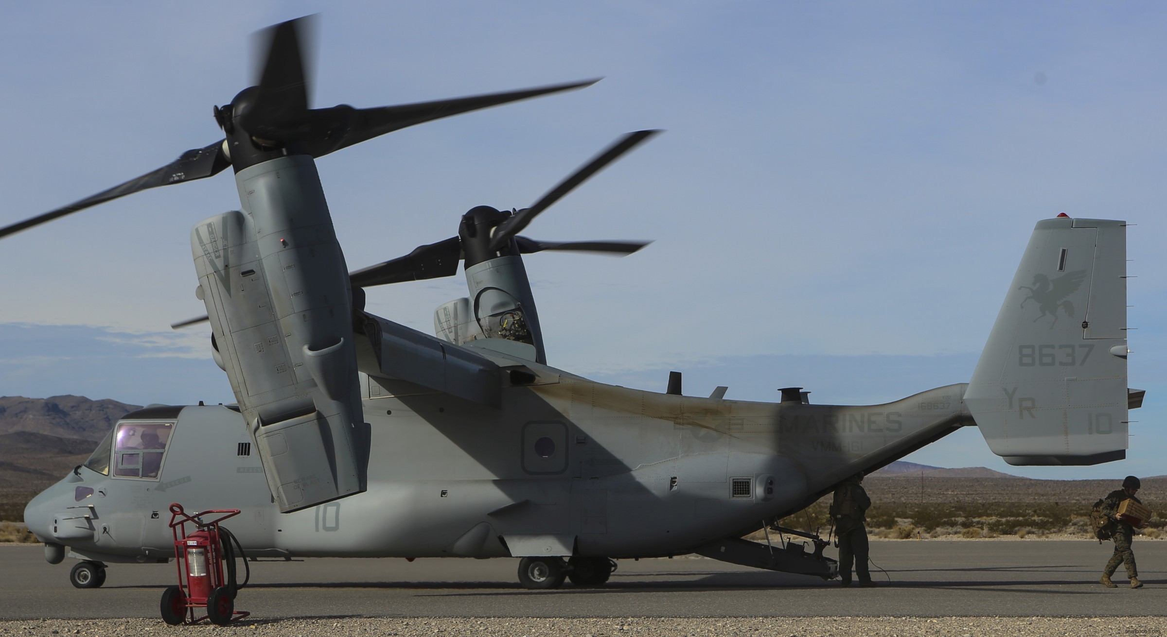 vmm-161 greyhawks mv-22b osprey marine medium tiltrotor squadron usmc 98 camp desert rock nevada