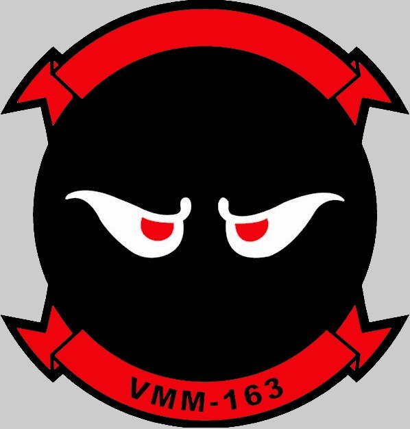 vmm-163 evil eyes insignia crest patch badge marine medium tiltrotor squadron usmc mv-22b osprey