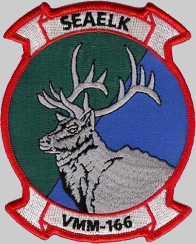 vmm-166 sea elk insignia patch crest badge marine medium tiltrotor squadron usmc 03