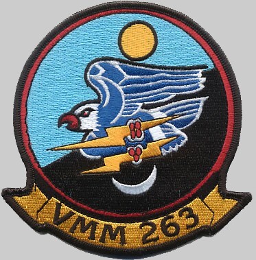 vmm-263 thunder chickens insignia crest patch badge marine medium tiltrotor squadron usmc