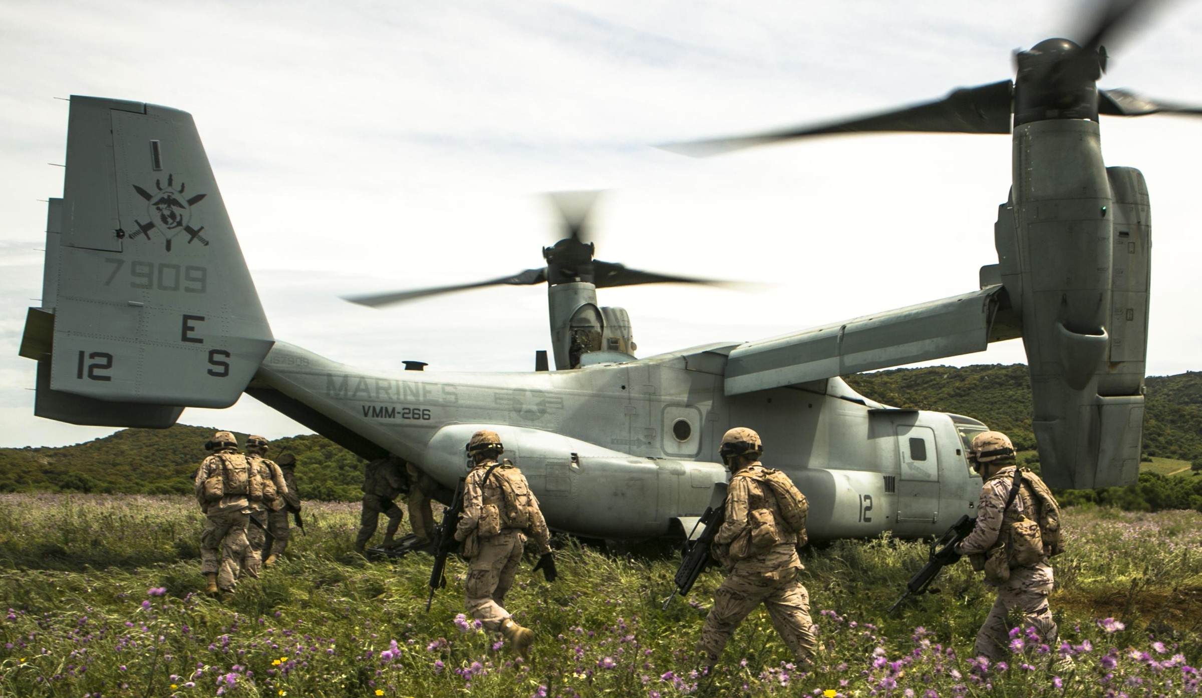 marine medium tiltrotor squadron vmm-266 fighting griffins mv-22b osprey spain 2015 49