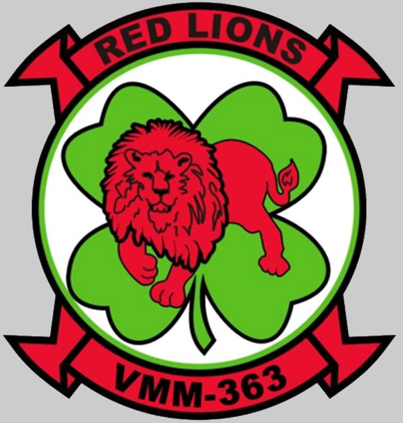 vmm-363 red lions insignia crest patch badge marine medium tiltrotor squadron usmc 03