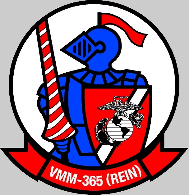 vmm-365 blue knights insignia crest patch badge marine medium tiltrotor squadron usmc