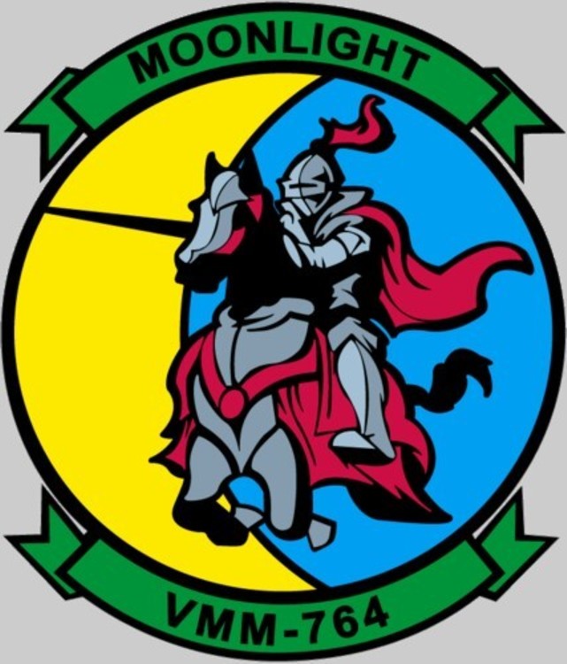 vmm-764 moonlight insignia crest patch badge marine maeium tiltrotor squadron usmc mv-22b osprey 03c