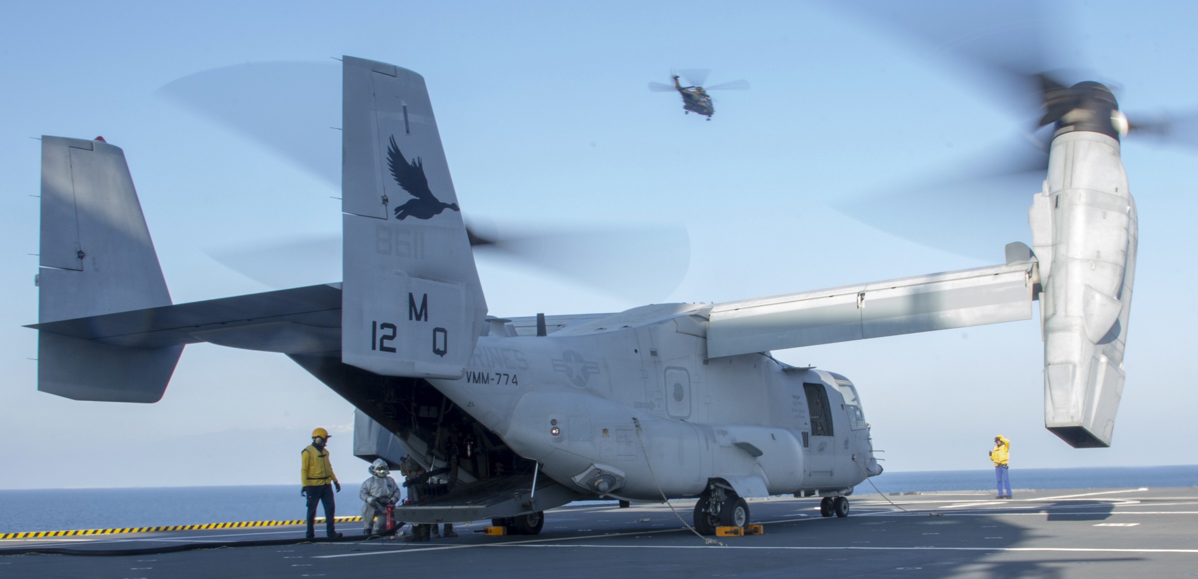 vmm-774 wild goose marine medium tiltrotor squadron mv-22b osprey l-9015 fs dixmude french navy 10