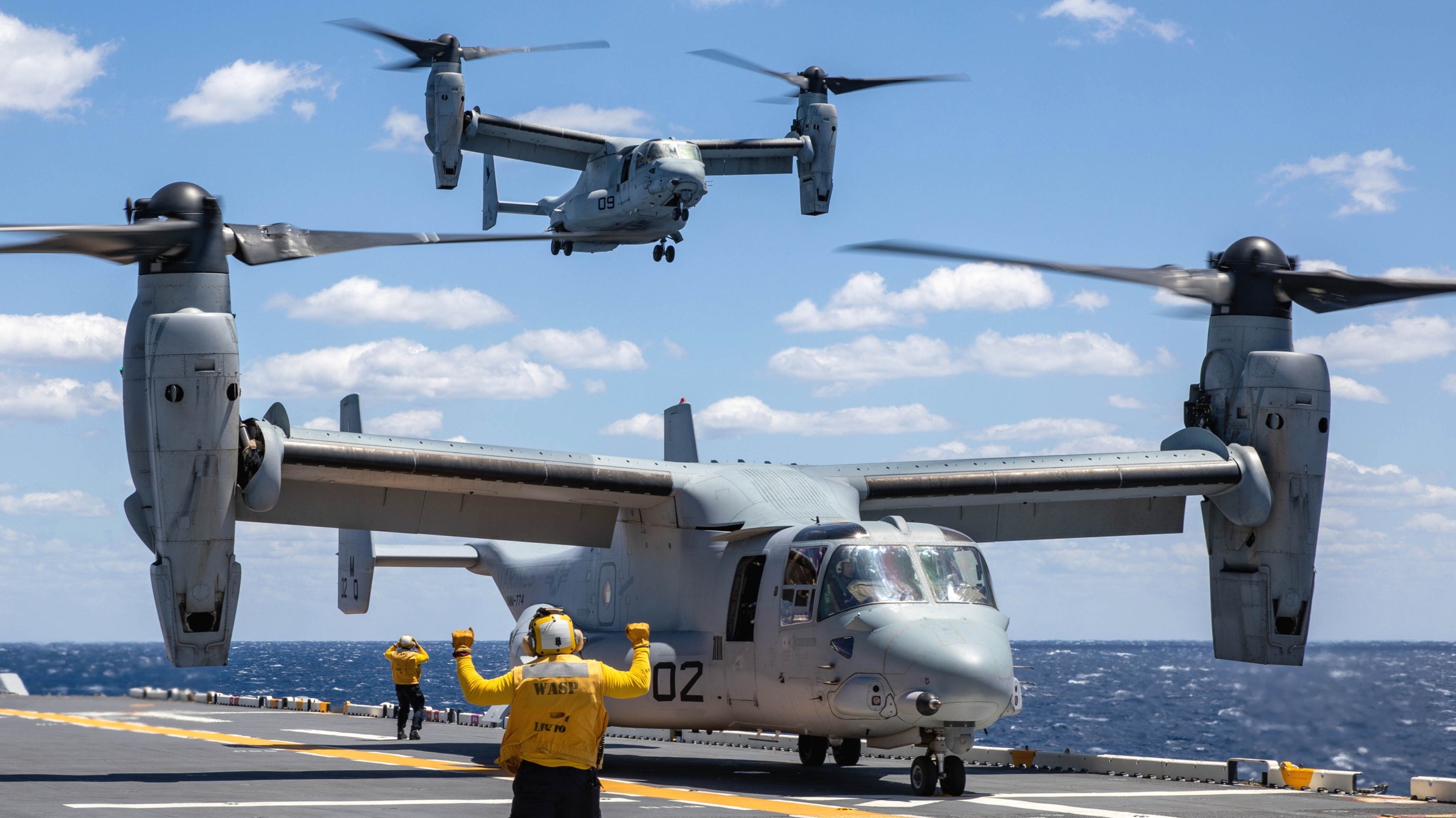 vmm-774 wild goose marine medium tiltrotor squadron mv-22b osprey usmc reserve uss wasp lhd-1 19