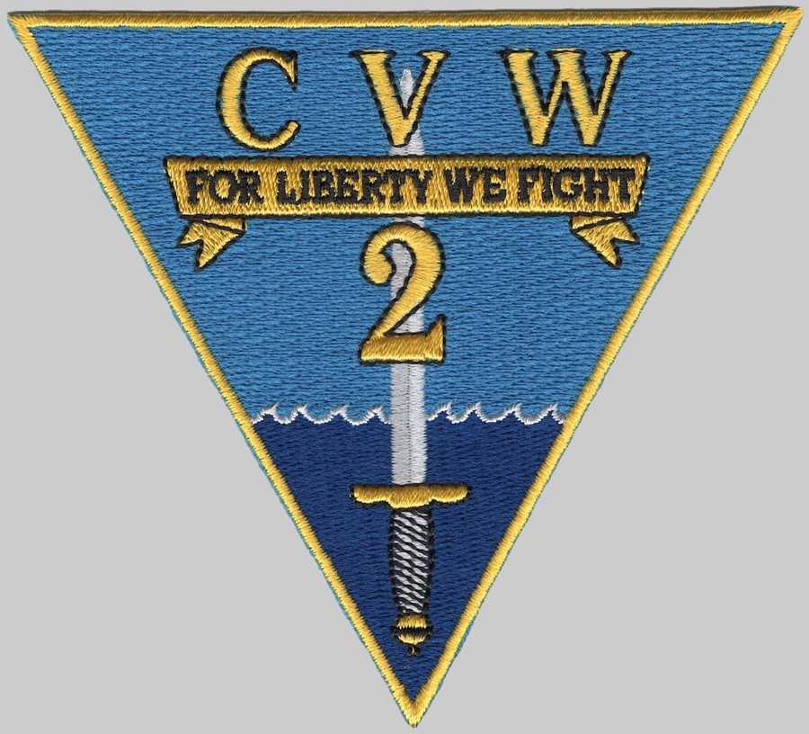 cvw-2 crest insignia patch badge carrier air wing us navy cvg cvn 02p