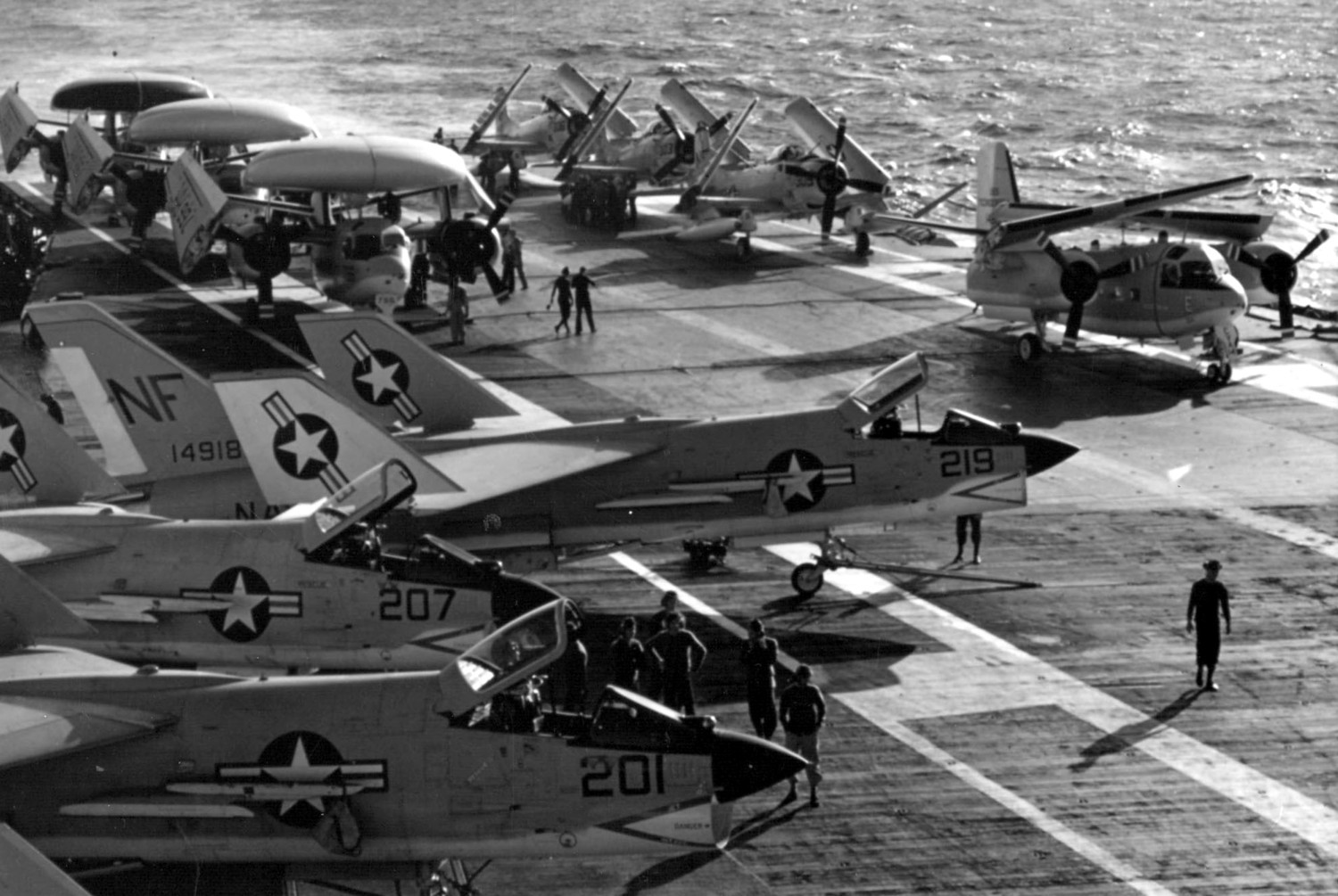 cvw-5 carrier air wing us navy uss ticonderoga cva-14 embarked squadrons 55
