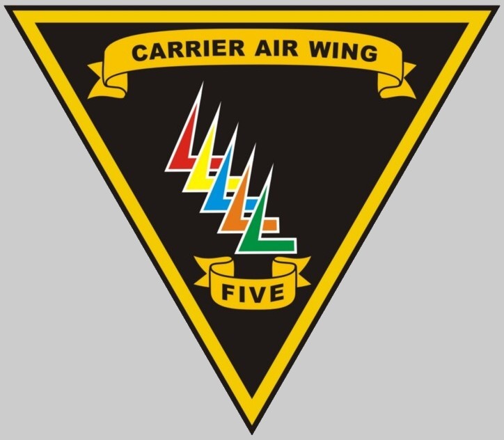 cvw-5 insignia crest patch badge carrier air wing us navy 03c
