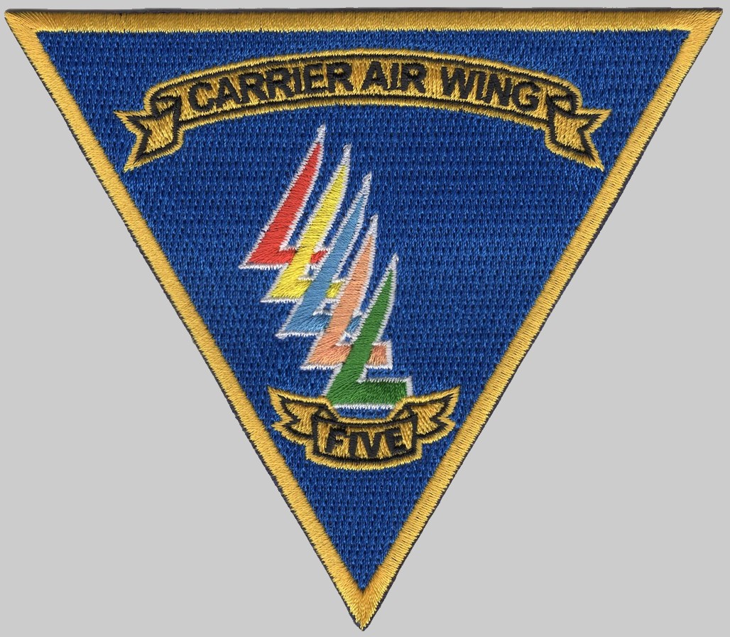 cvw-5 insignia crest patch badge carrier air wing us navy 02p