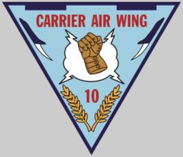 CVW-10 carrier air wing ten patch crest insignia