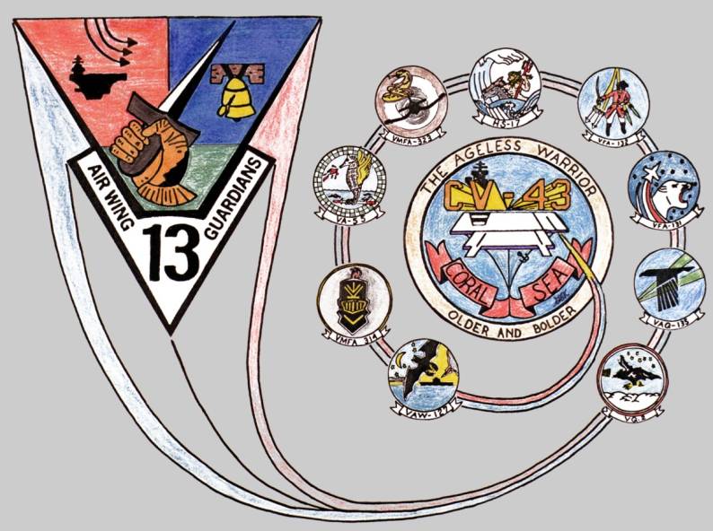 CVW-13 carrier air wing thirteen squadron insignias