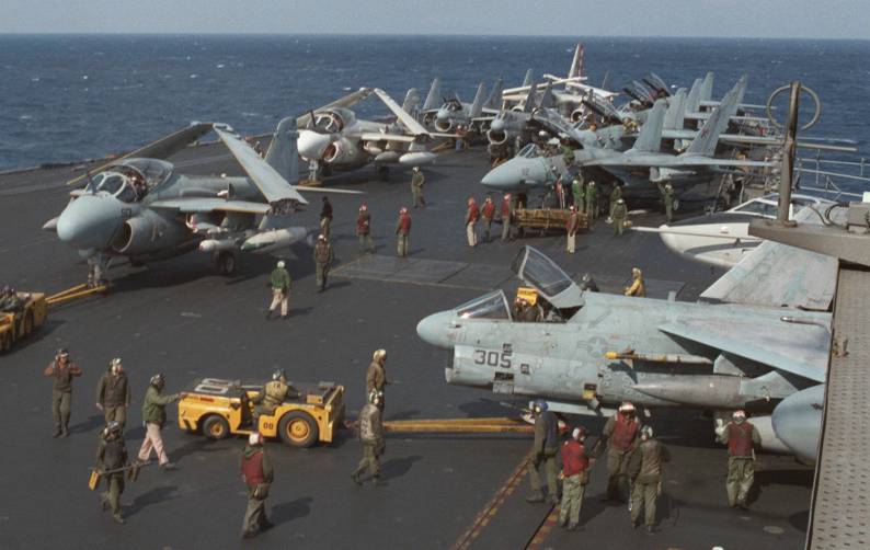 cvw-17 carrier air wing uss saratoga cv 60 off lybia 1986