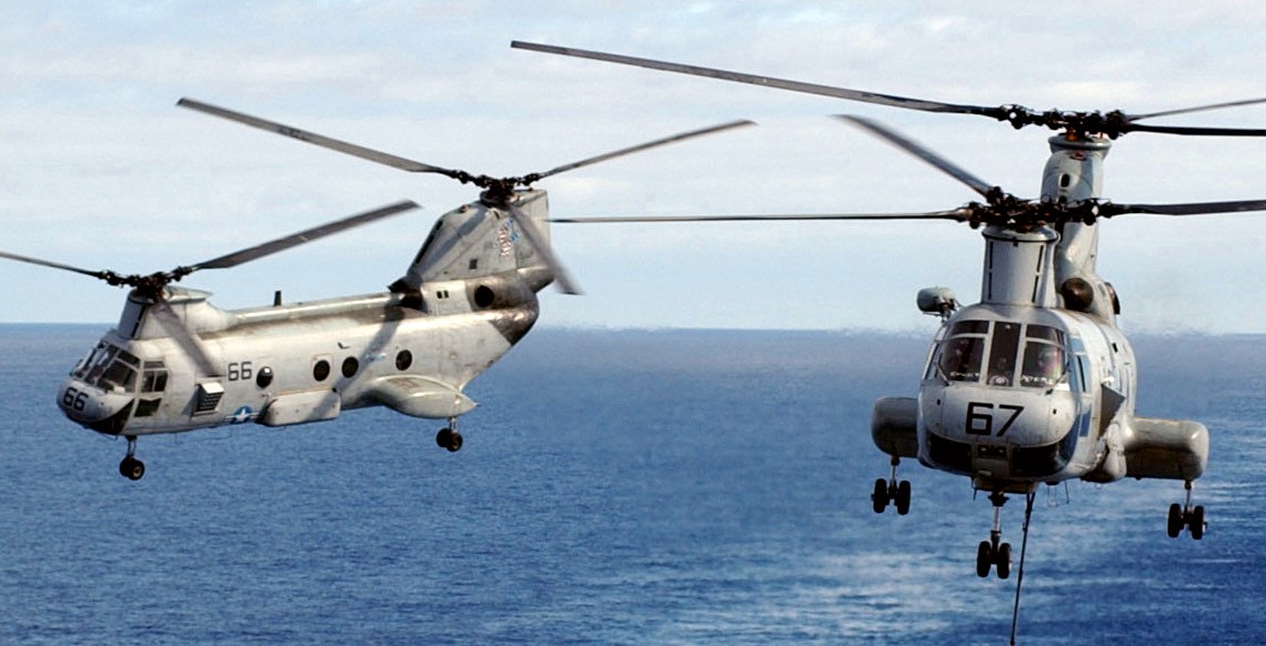 hc-11 gunbearers helicopter combat support squadron navy ch-46 sea knight 62