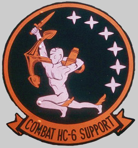 hc-6 chargers helicopter combat support squadron navy insignia crest patch badge 02