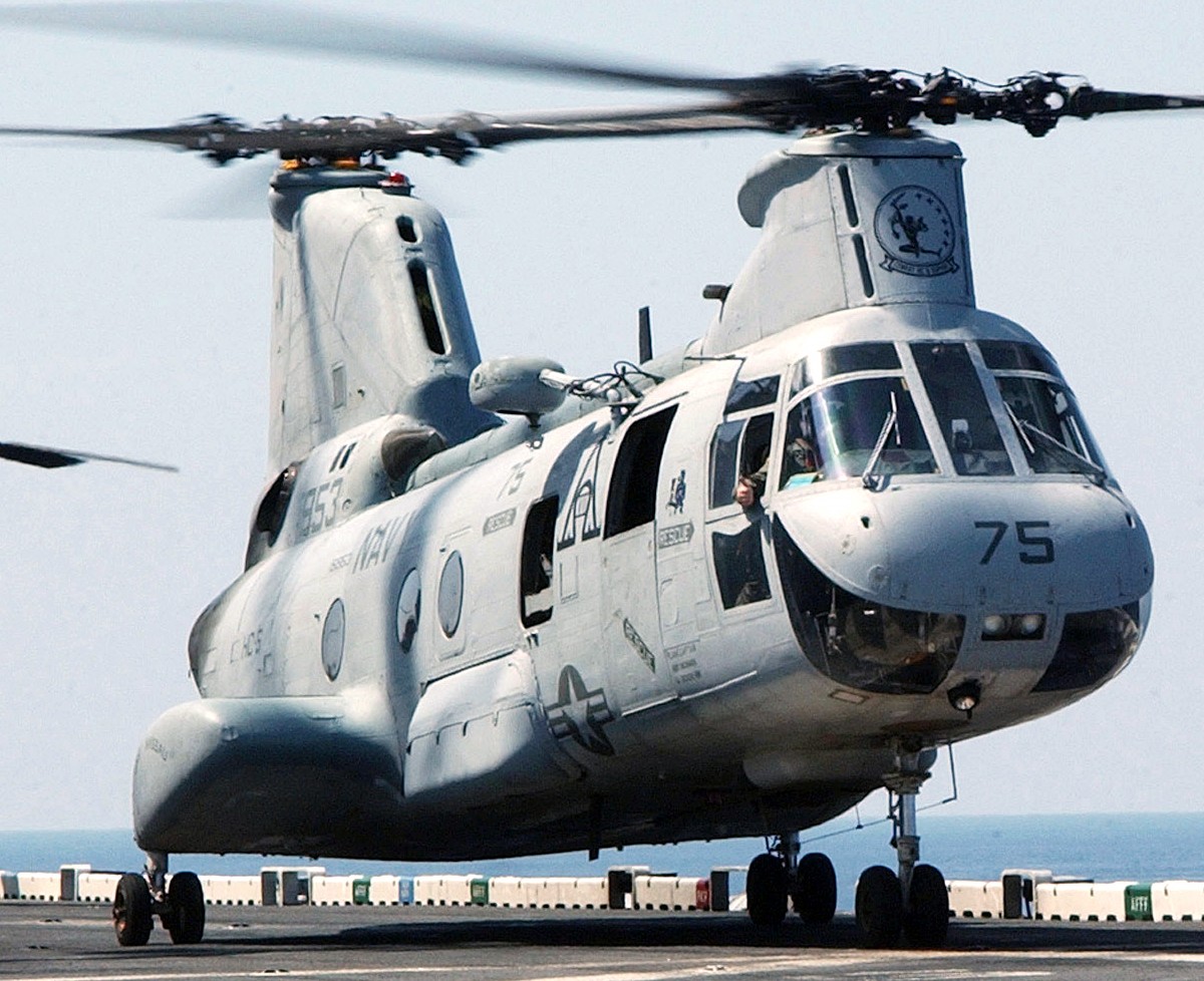 hc-6 chargers helicopter combat support squadron navy ch-46 sea knight 48
