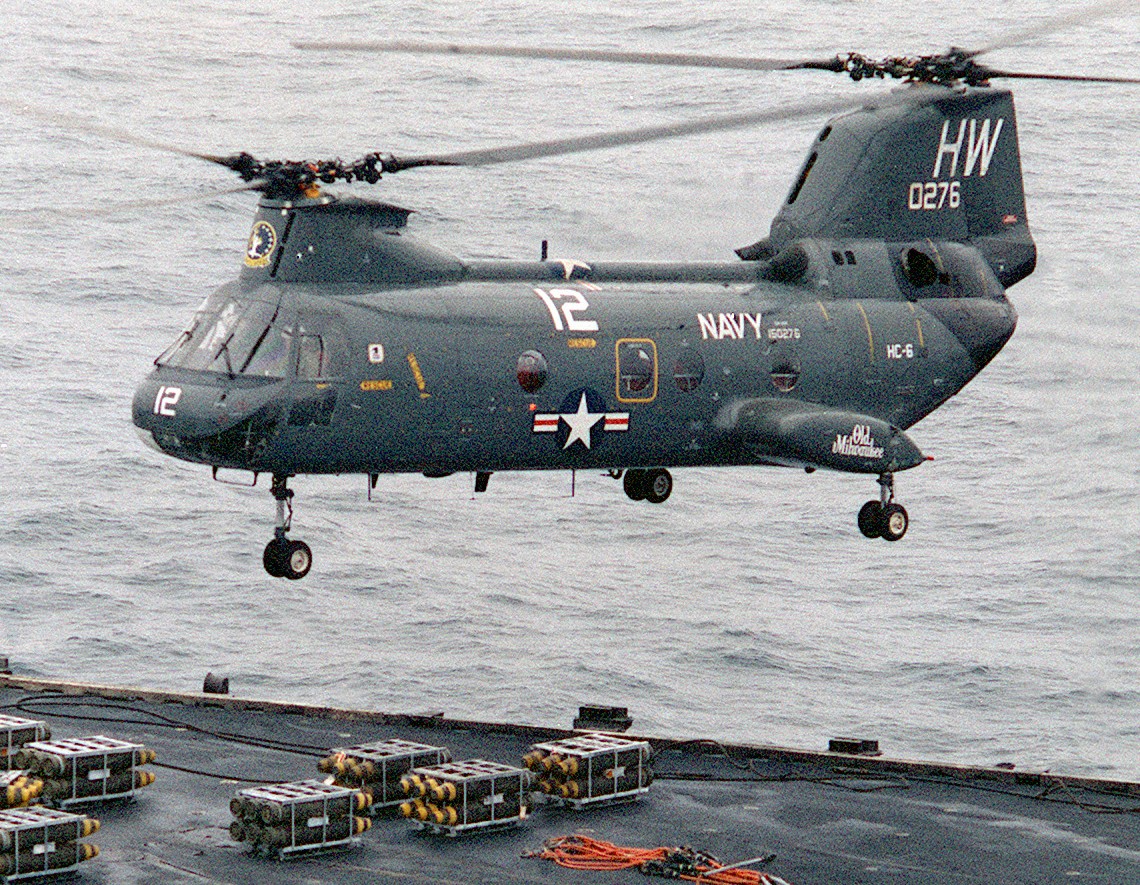 hc-6 chargers helicopter combat support squadron navy ch-46 sea knight 55
