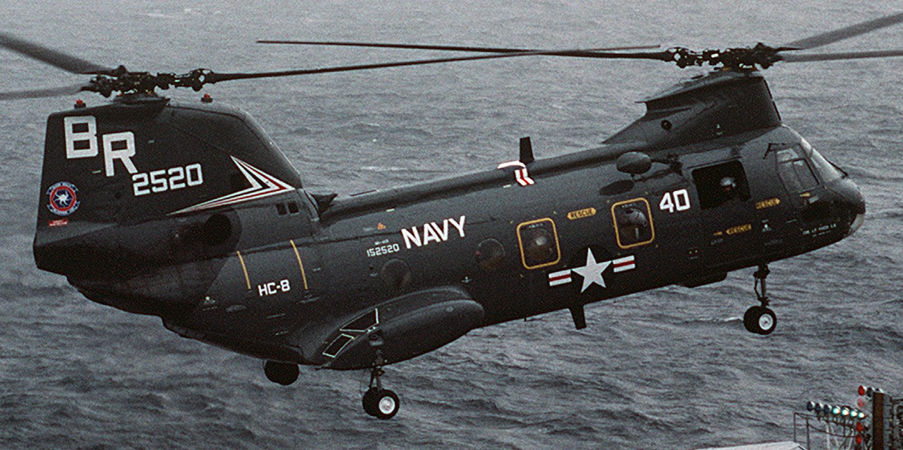 hc-8 dragon whales helicopter combat support squadron navy ch-46 sea knight 40