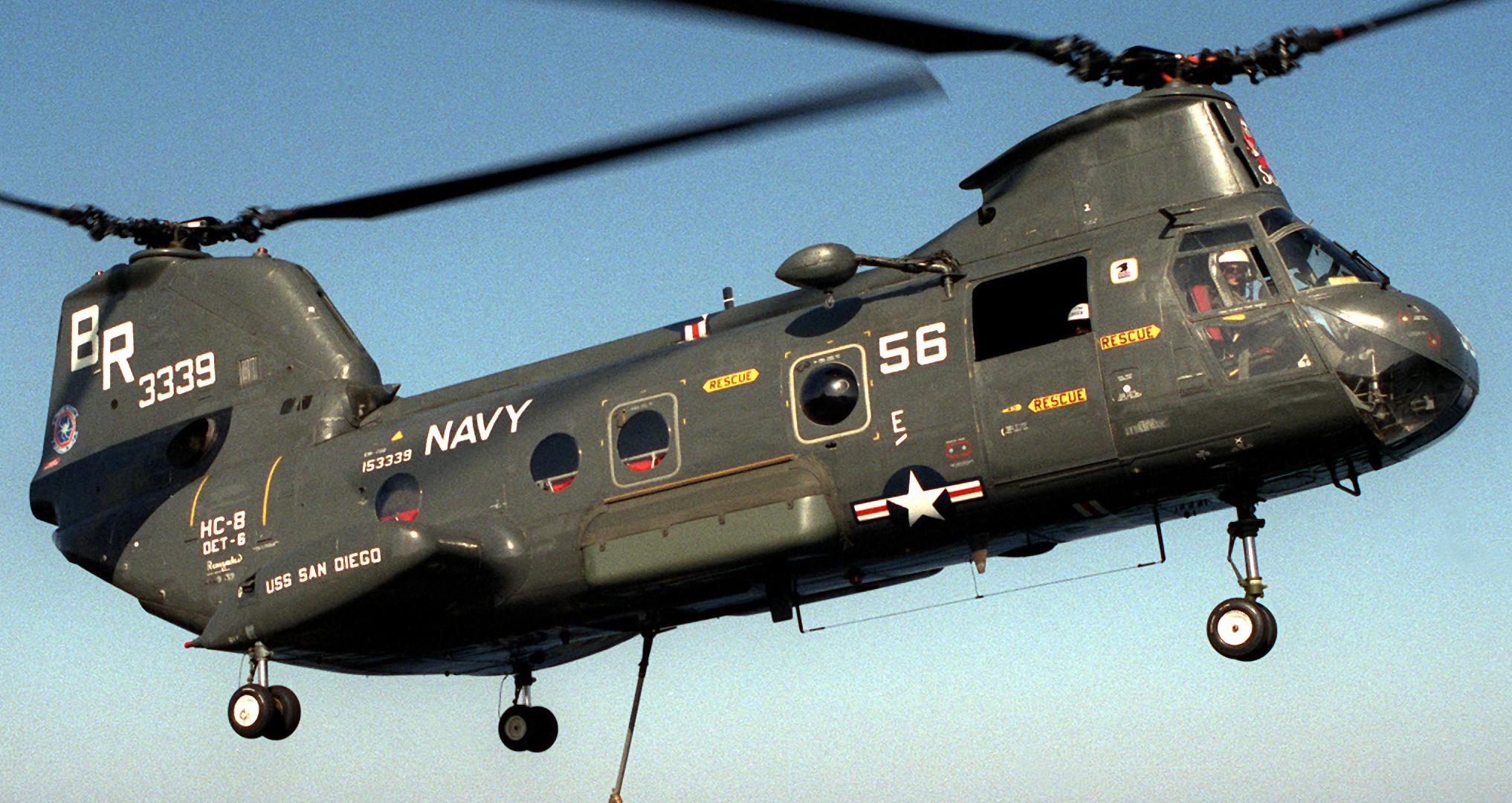 hc-8 dragon whales helicopter combat support squadron navy ch-46 sea knight 43x