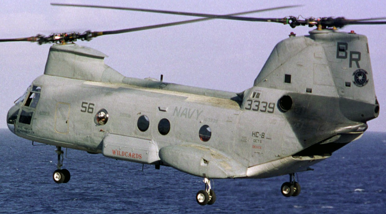 hc-8 dragon whales helicopter combat support squadron navy ch-46d sea knight 48