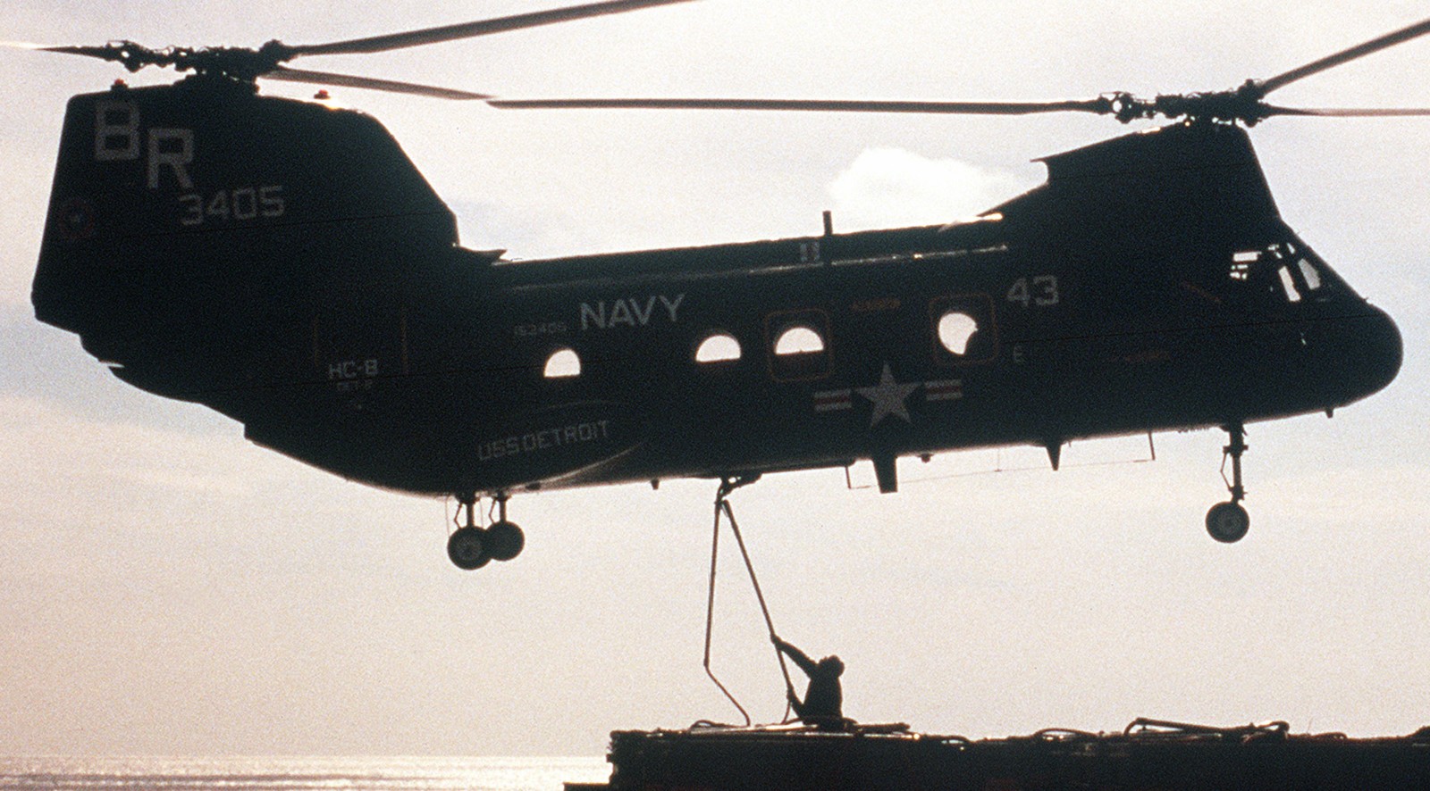 hc-8 dragon whales helicopter combat support squadron navy ch-46 sea knight 50