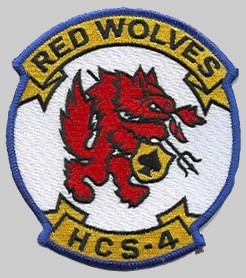hcs-4 red wolves insignia patch crest badge helicopter combat support special squadron navy 02x