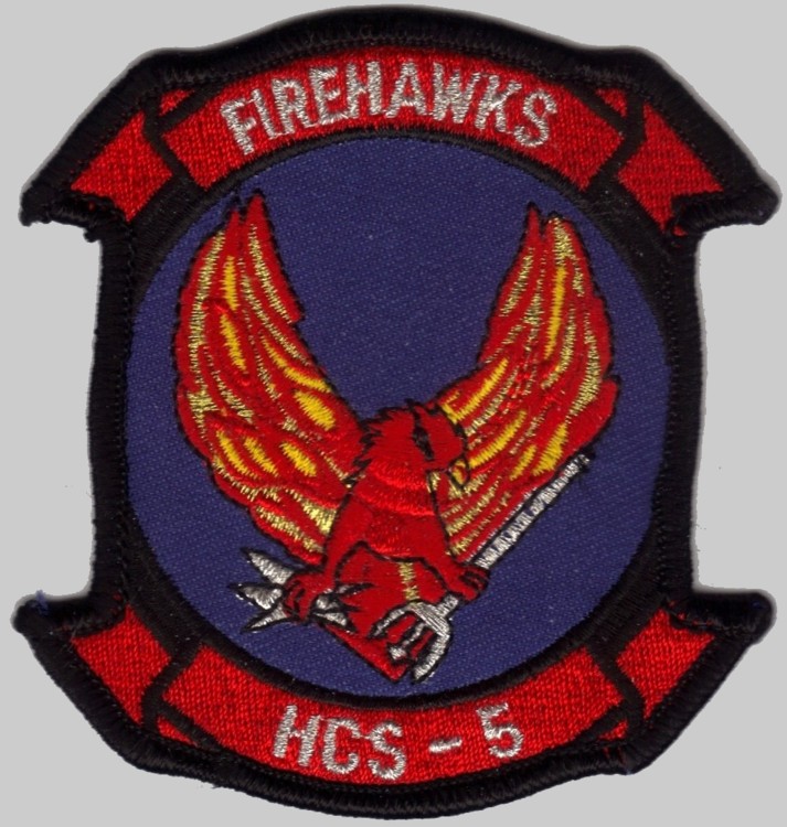 hcs-5 firehawks insignia crest patch badge helicopter combat support special squadron navy 03