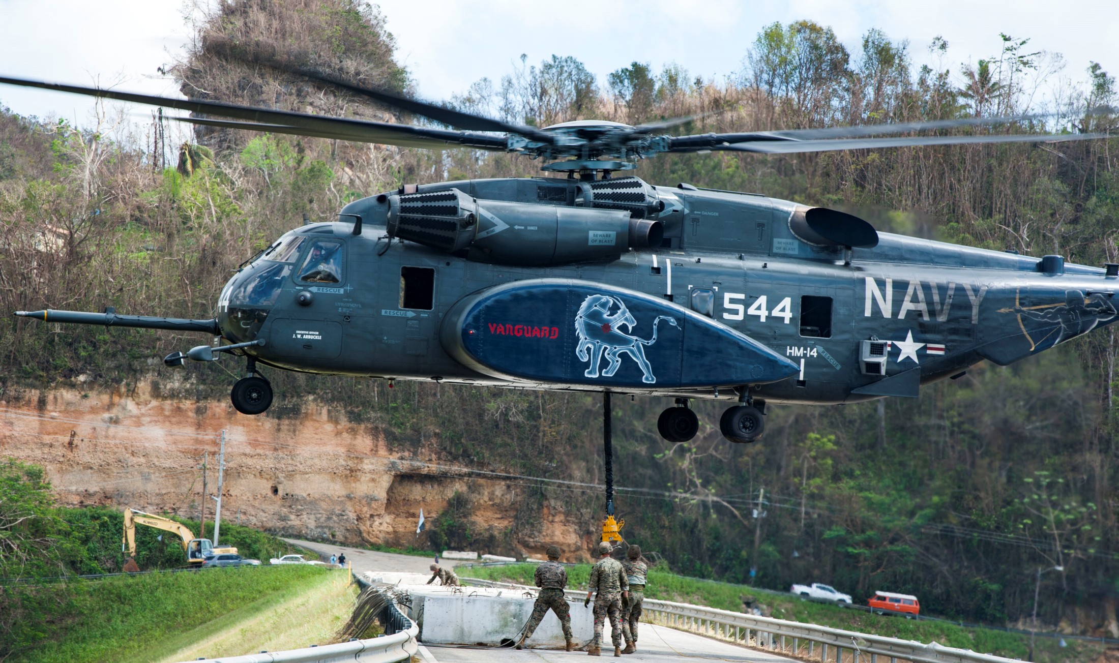hm-14 vanguard helicopter mine countermeasures squadron navy mh-53e sea dragon 08 quebradillas puerto rico hurricane maria