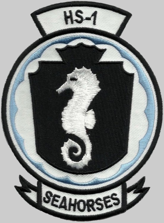 hs-1 seahorses patch insignia crest badge helicopter anti submarine squadron navy 03