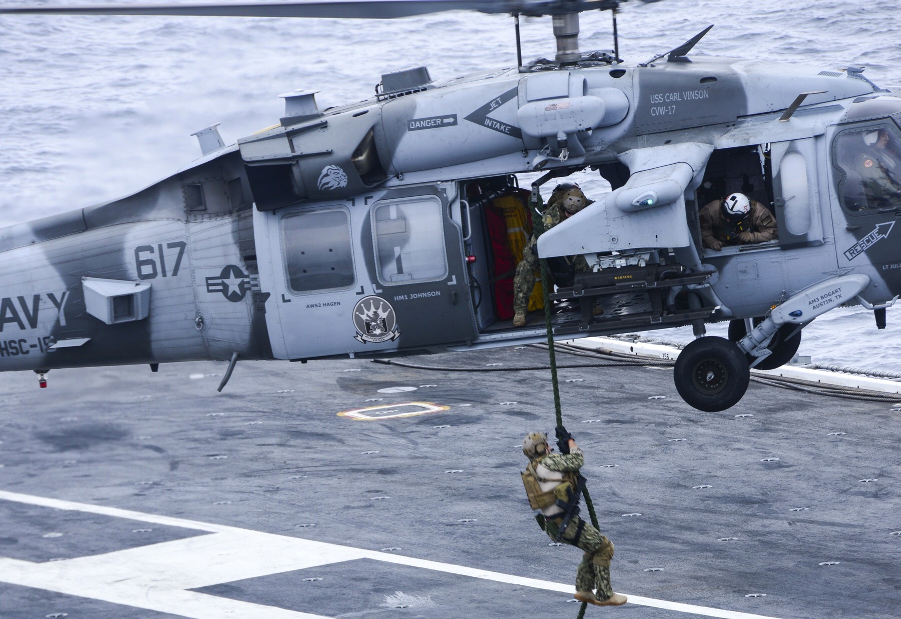 hsc-15 red lions helicopter sea combat squadron us navy mh-60s seahawk cvw-17 uss carl vinson cvn-70 74