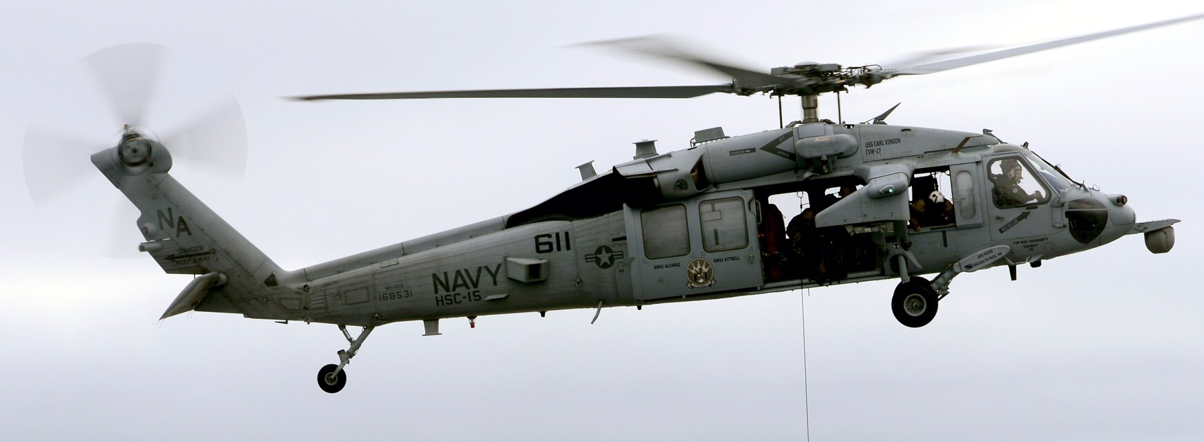 hsc-15 red lions helicopter sea combat squadron us navy mh-60s seahawk cvw-17 uss carl vinson cvn-70 75