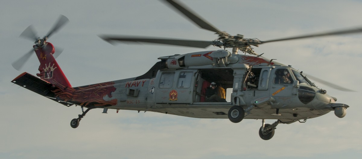 hsc-15 red lions helicopter sea combat squadron us navy mh-60s seahawk cvw-17 uss carl vinson cvn-70 79