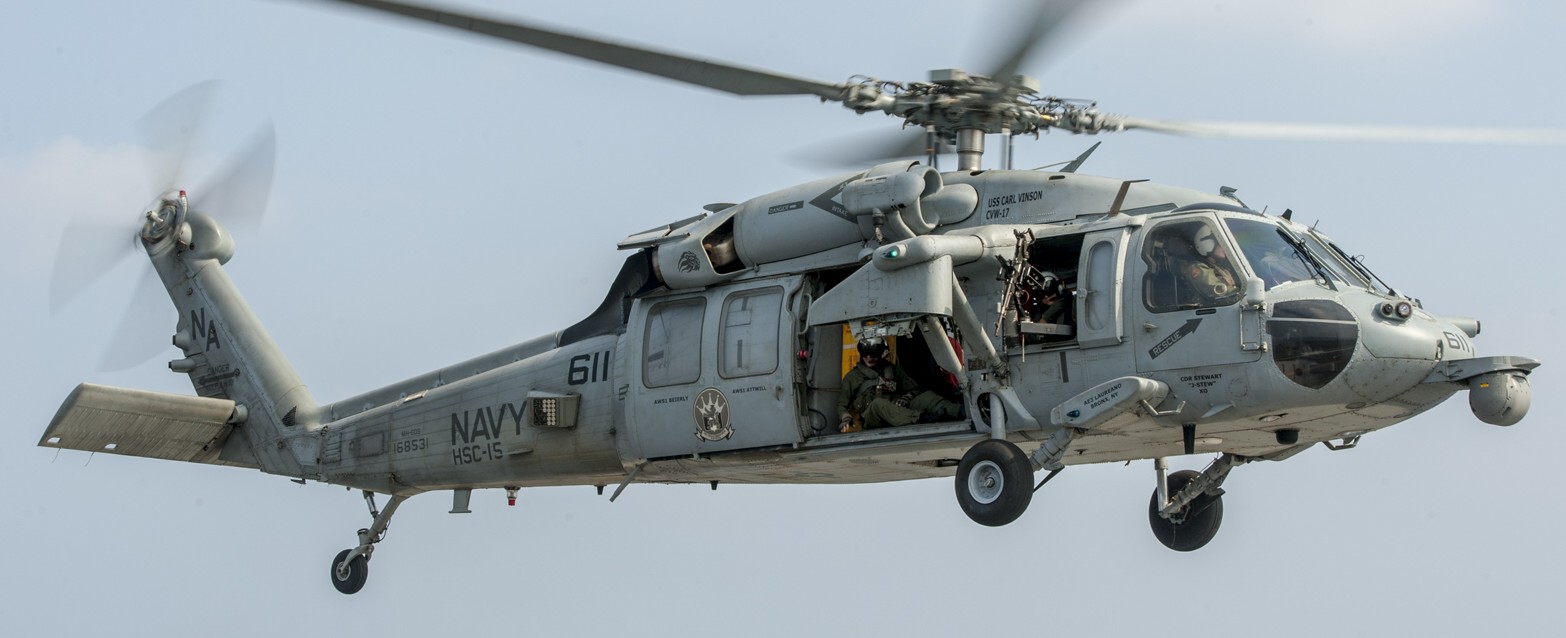 hsc-15 red lions helicopter sea combat squadron us navy mh-60s seahawk cvw-17 uss carl vinson cvn-70 81