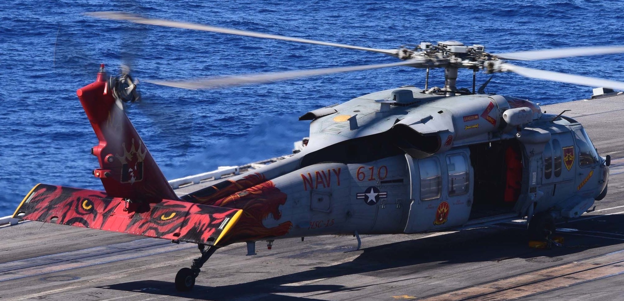 hsc-15 red lions helicopter sea combat squadron us navy mh-60s seahawk cvw-17 uss theodore roosevelt cvn-71 99