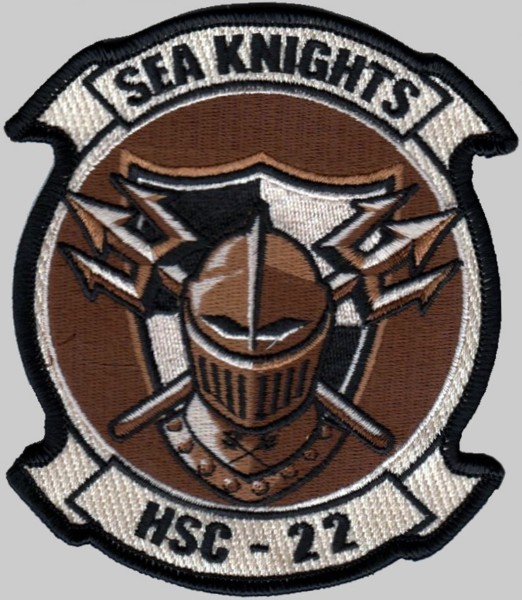 hsc-22 sea knights crest patch insignia