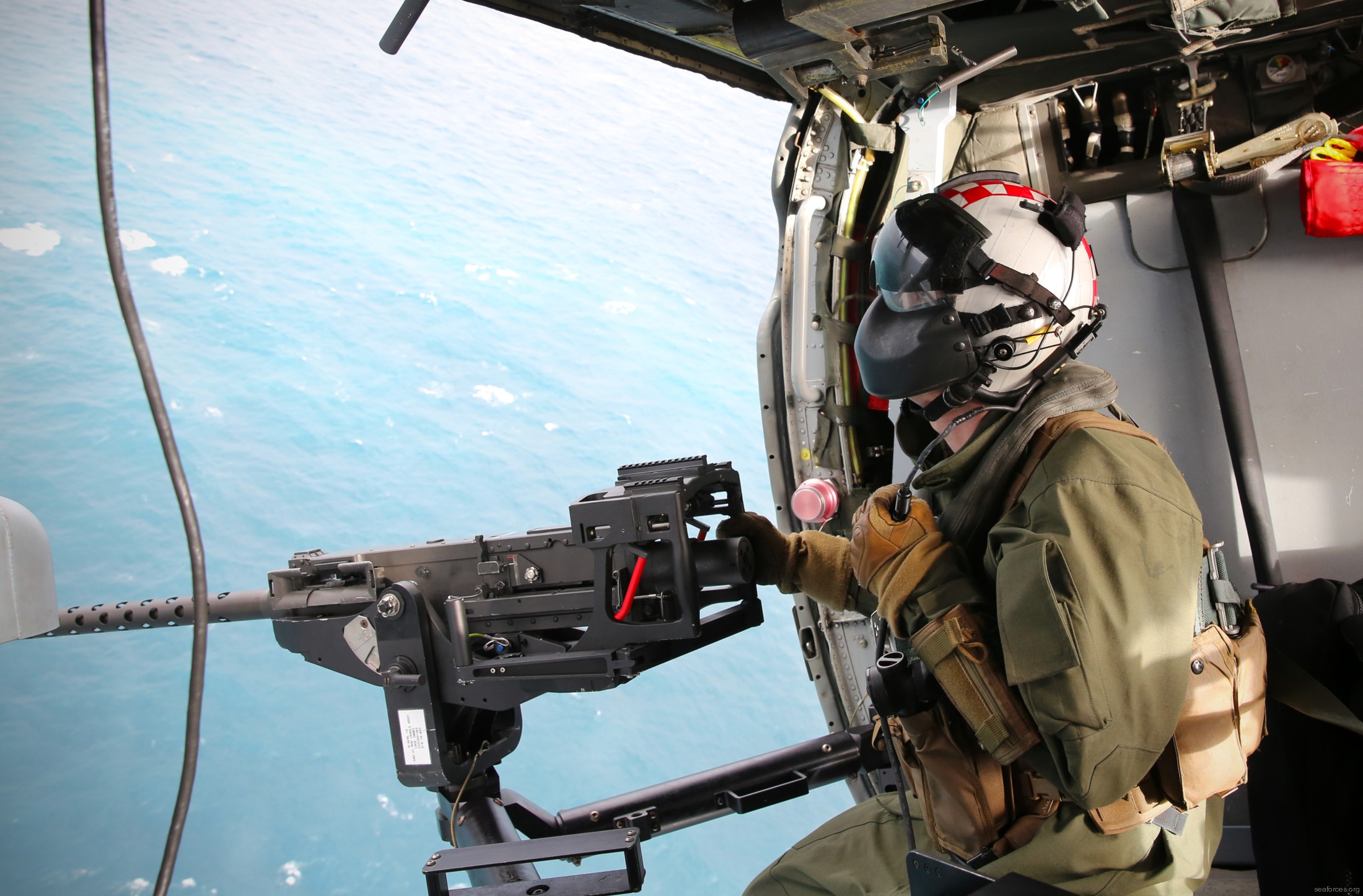 hsc-28 dragon whales helicopter sea combat squadron mh-60s seahawk us navy 99 caliber .50 machine gun fire exercise