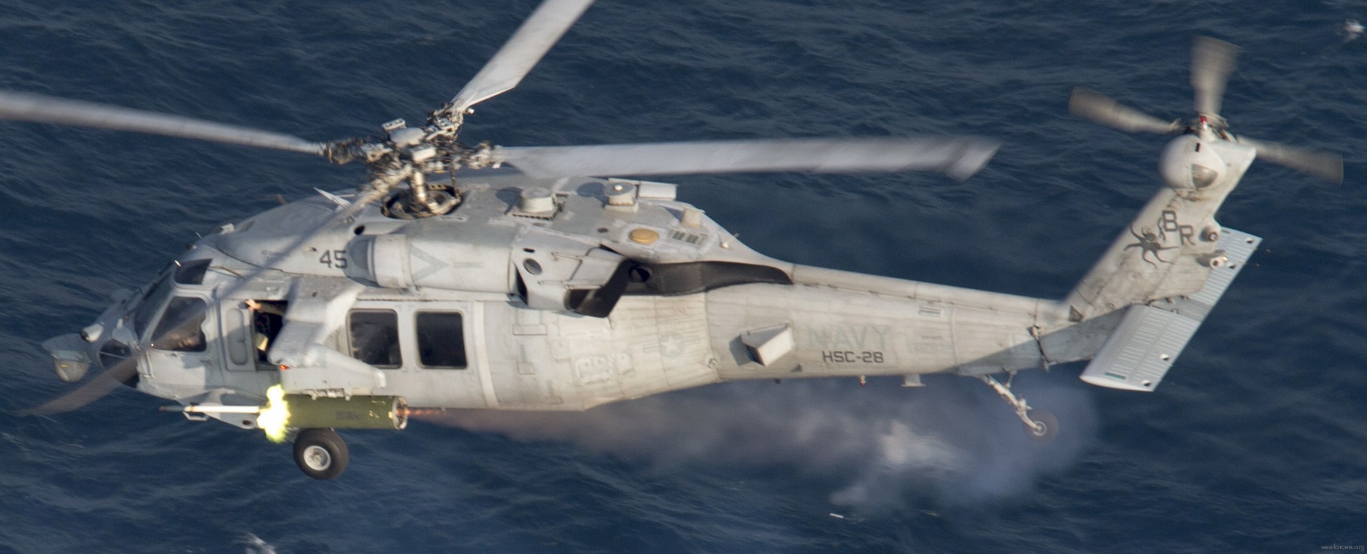 hsc-28 dragon whales helicopter sea combat squadron mh-60s seahawk us navy 236 zuni 2.75 inch rocket