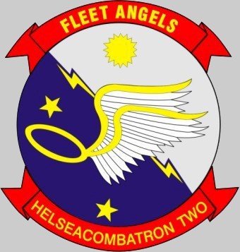 hsc-2 helicopter sea combat squadron fleet angels insignia crest patch badge us navy
