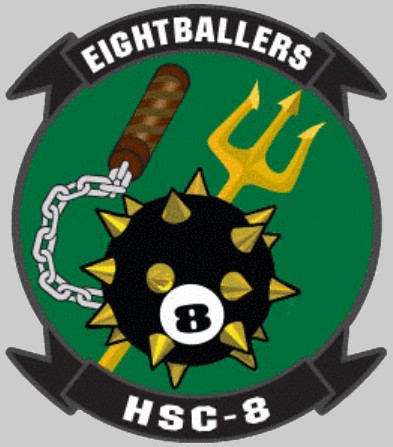 hsc-8 eightballers insignia crest patch badge helicopter sea combat squadron us navy mh-60s seahawk